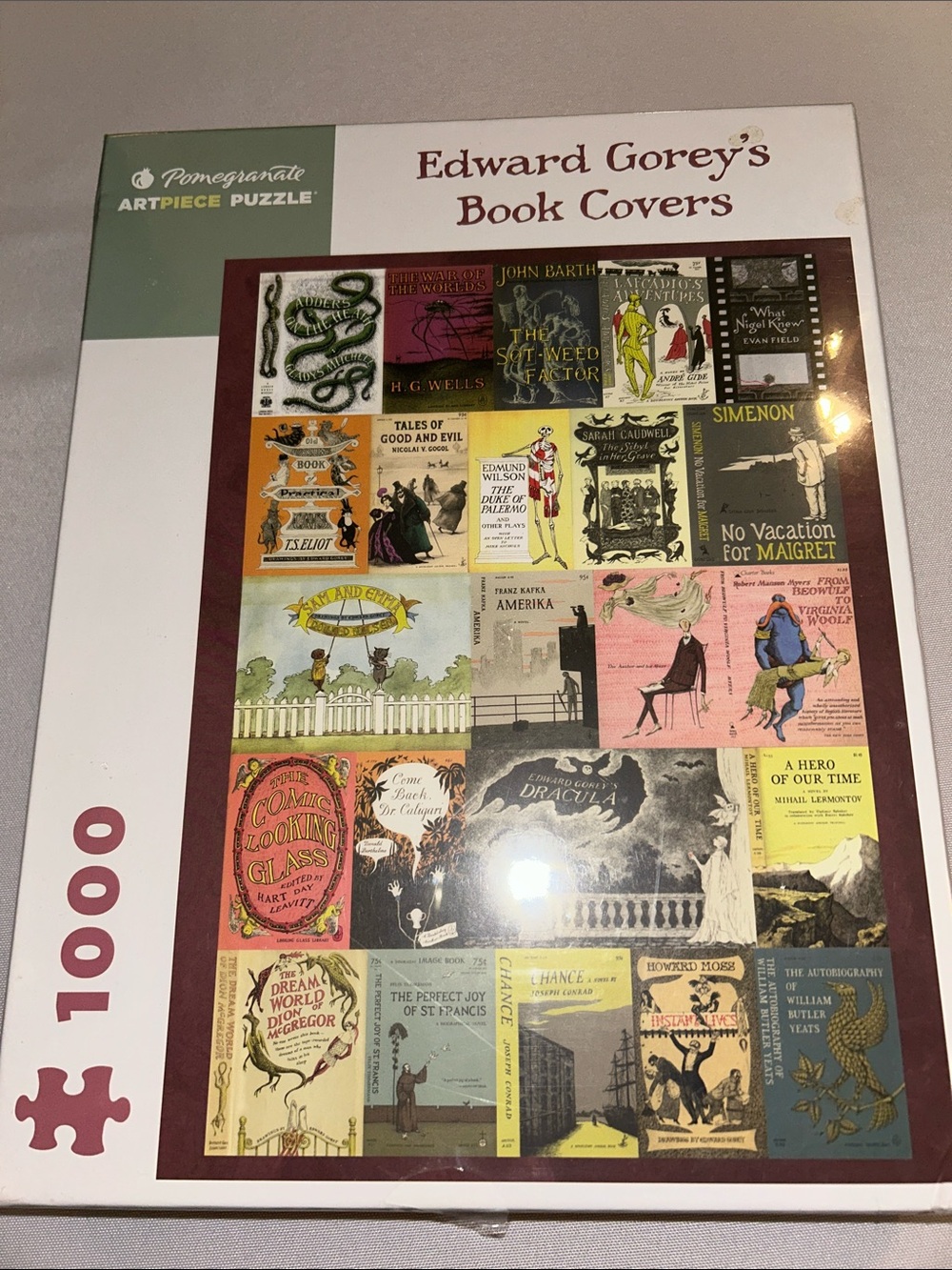 Edward Gorey Book Covers Puzzle - Multicolor NEW IN BOX